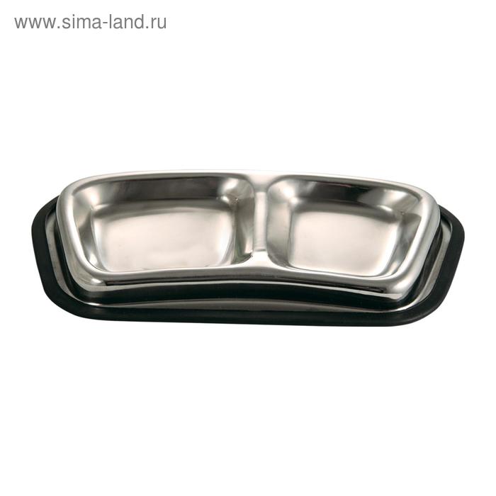 Миска металлическая двойная Triol, 120/140 мл - Фото 1