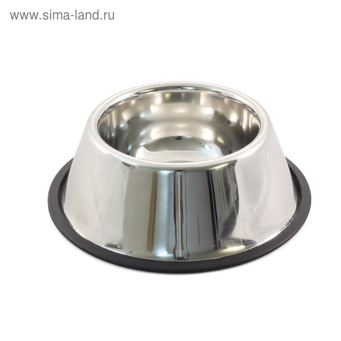 Миска металлическая Triol для спаниеля на резинке, 800 мл - Фото 1