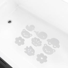 Противоскользящие наклейки для ванны (набор 6шт) МИКС