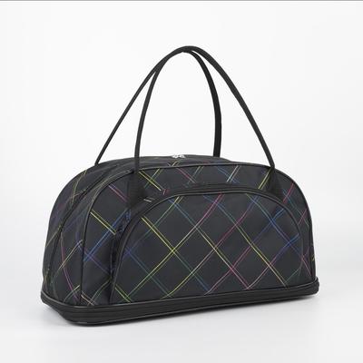 Сумка дорожная, отдел на молнии, с увеличением, наружный карман, цвет чёрный