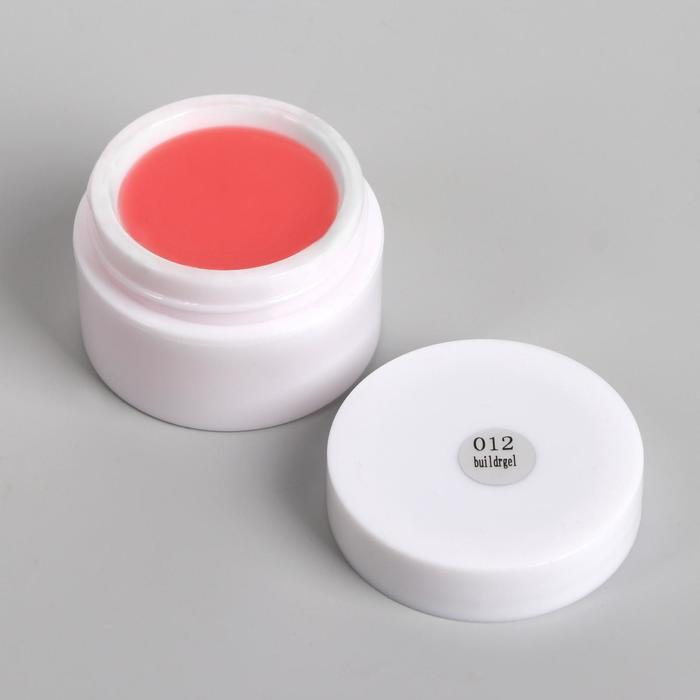 Fiber Gel для наращивания ногтей, со стекловолокном, камуфлирующий, LED/UV, 15 мл, розовый (12) - Фото 1