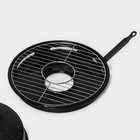 Сковорода- гриль Healthy grill, d=33 см, эмалированное покрытие, цвет чёрный - Фото 6