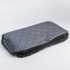 Муфта на ручку коляски, стеганная, цвет серый - Фото 3