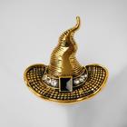 Брошь «Волшебная шляпа», цвет чёрно-белый в чернёном золоте - Фото 1