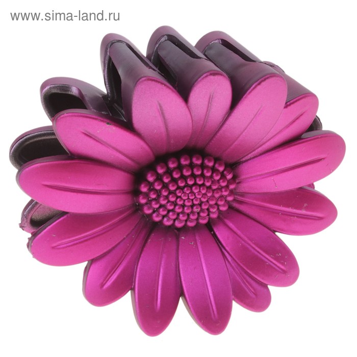 краб для волос цветочный яркий 8 см гербера, микс - Фото 1