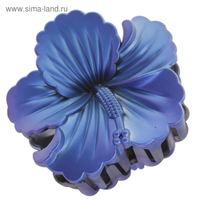 краб для волос цветочный яркий 8 см лилия, микс - Фото 1