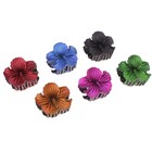 краб для волос цветочный яркий 8 см лилия, микс - Фото 2