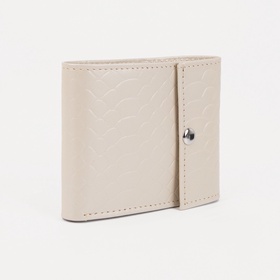 Кошелёк женский на кнопке, цвет молочный