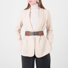 Ремень женский, ширина 5,5 см, резинка, пряжка серебро, цвет коричневый 5140655