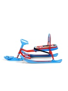 Снегокат «Тимка спорт 4-1» Sportcar, со спинкой, красный, синий, ТС4-1/SC2 Nika Kids - Фото 8