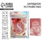 Зарядное устройство «Расцветай от счастья. 8 марта», 2500 mAh, 6×9.5 см - Фото 1