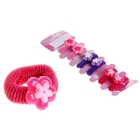 резинка для волос махрушка декор набор 6 шт цветочек - Фото 1