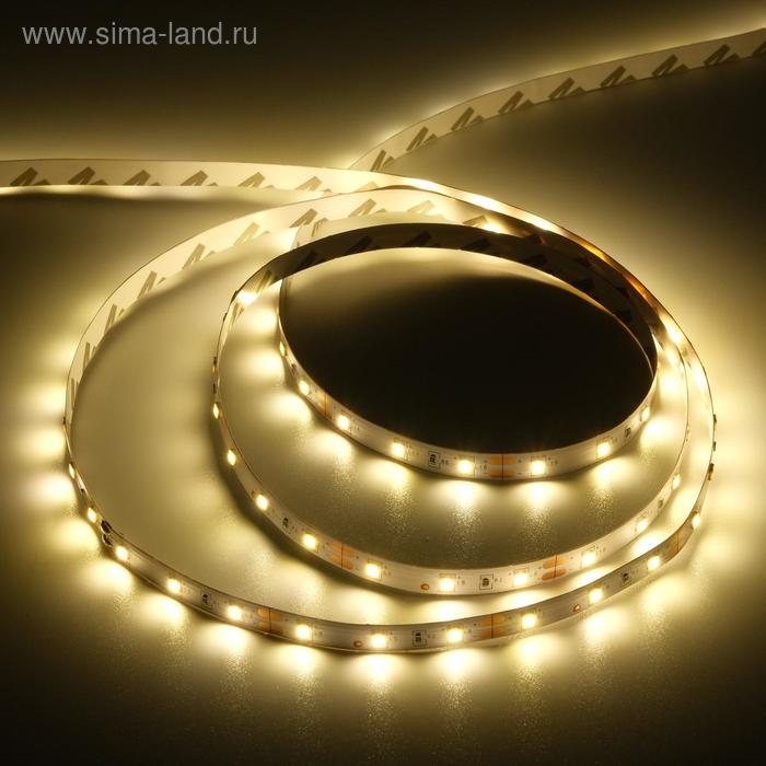 Светодиодная лента Ecola PRO 5 м, IP20, SMD2835, 60 LED/м, 8 Вт/м, 12 В, 2800К - Фото 1