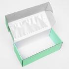 Коробка самосборная, с окном, салатовая, 16 х 35 х 12 см (комплект 5 шт) - фото 22988358