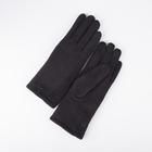 Перчатки женские безразмерные, с утеплителем, цвет чёрный - фото 9126946