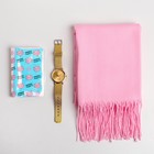 Набор «Зимнего чуда!»: палантин (180х68 см), обложка для паспорта и наручные часы - фото 32622574