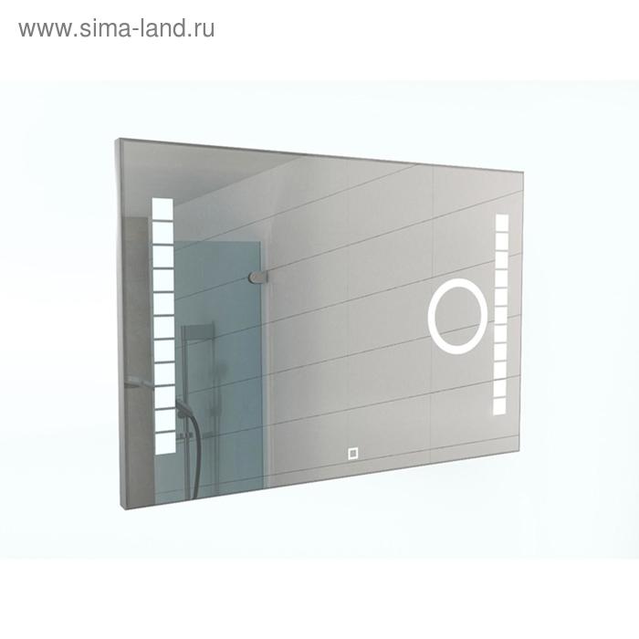 Зеркало Sansa Quadro 100 alum (линза) с подсветкой