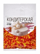 Посыпка кондитерская с мягким центром «Бисер»: оранжевый, желтый, красный, 50 г - Фото 4