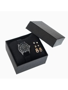 Женский подарочный набор Bolingdun 4 в 1: наручные часы, серьги, d=2.8 см - Фото 4