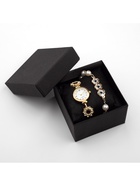 Женский подарочный набор «Наен» 2 в 1: наручные кварцевые часы, браслет, d=2.5 см - Фото 4