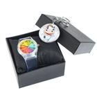 Подарочный набор 2 в 1 "Бычок": наручные часы d=3.5 см, брелок 5269903 - фото 165447
