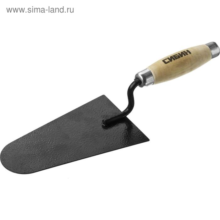 Кельма каменщика "СИБИН" 0820-5_z01, с деревянной усиленной ручкой - Фото 1