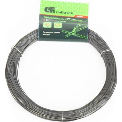 Проволока «Сибртех» стальная 50 м, вязальная, термообработанная 0.9 мм