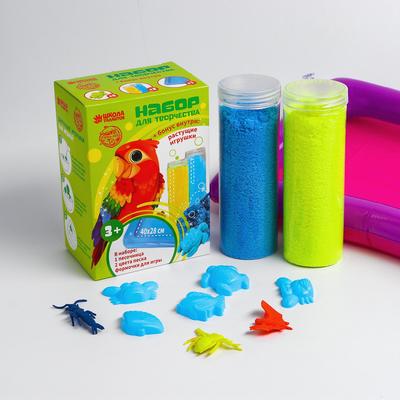 Песок для лепки флаффи «Животный мир», 2 цвета 100 г