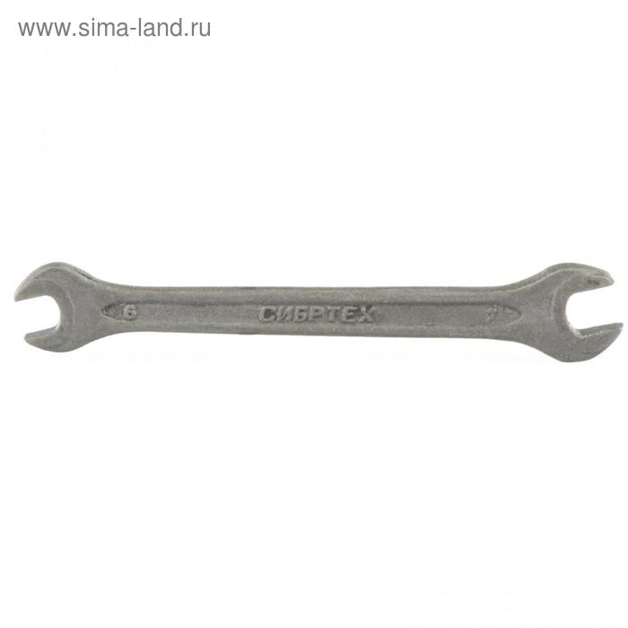 Ключ рожковый "Сибртех" 14320, фосфатированный, 6х7 мм, ГОСТ 2839 - Фото 1
