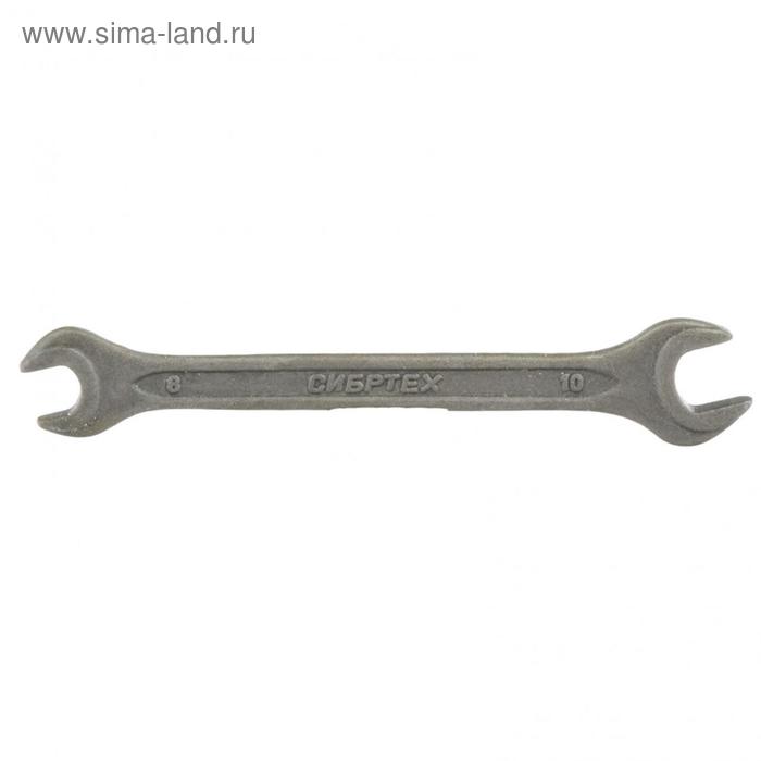 Ключ рожковый "Сибртех" 14321, фосфатированный, 8х10 мм, ГОСТ 2839 - Фото 1