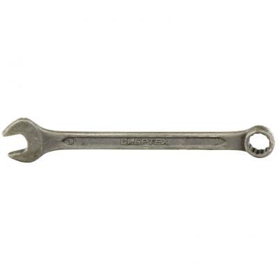 Ключ комбинированный "Сибртех" 14904, фосфатированный, 9 мм, ГОСТ 16983