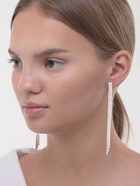 Серьги клипсы для ушей QF «Лёд», тройная сплошная, белые в серебре - Фото 3