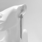 Клипсы «Лёд» тройная сплошная, цвет белый в серебре - Фото 5