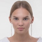 Клипсы «Лёд» тройная сплошная, цвет белый в серебре - Фото 4