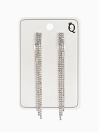 Серьги клипсы для ушей QF «Лёд», тройная сплошная, белые в серебре - Фото 5