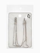 Клипсы "Лёд" тройная сплошная, цвет белый в серебре - фото 809406527