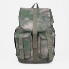 Рюкзак туристический, 55 л, отдел на шнурке, 3 наружных кармана, цвет зелёный - фото 2606388