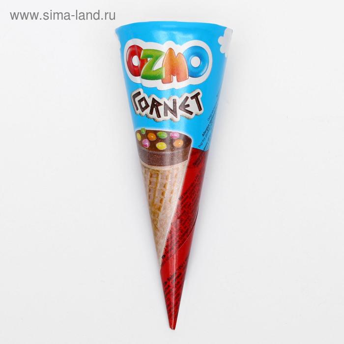 Вафельный рожок  Ozmo Cornet  с кремом из фундука с конфетами-драже, 25 г - Фото 1