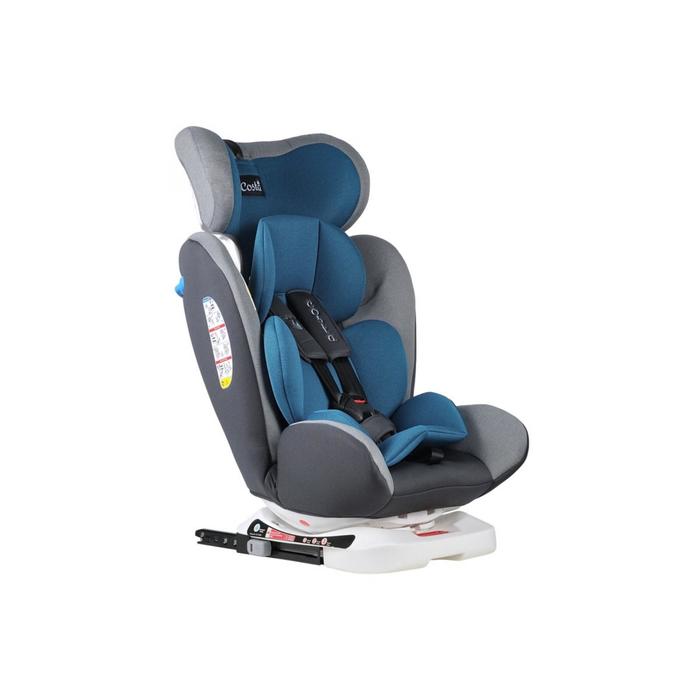 Автокресло детское Costa CS-002, крепление Isofix, группа 0+/1/2/3 (0-36 кг), цвет синий/серый - Фото 1