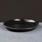 Поддон для горшка керамический черный № 2 , диаметр 9,5  см - фото 10623827