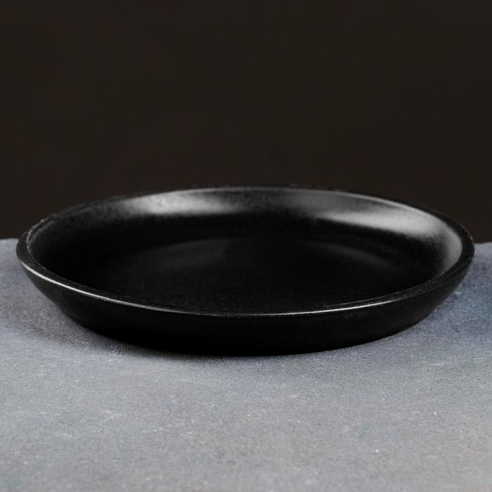 Поддон для горшка керамический черный № 5, диаметр 17 см