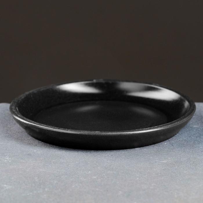 Поддон для горшка керамический черный № 4 , диаметр 14,5 см