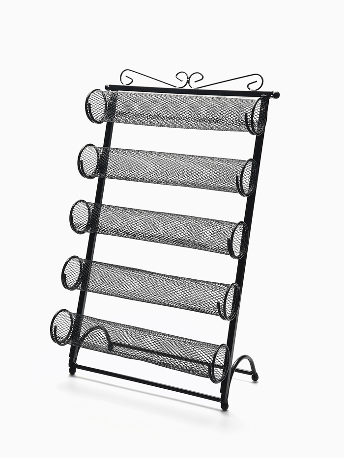 Подставка для часов, браслетов QF, 5 роликов, 32×16×53 см, чёрная - Фото 1