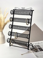 Подставка для часов, браслетов QF, 5 роликов, 32×16×53 см, чёрная - Фото 2