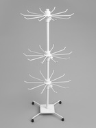 Вертушка, 3 яруса по 10 крючков, 28×28×65, белая - Фото 2