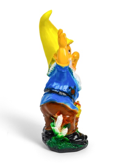 Садовая фигура из гипса «Гном с яблоками», 29×10×15 см