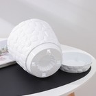 Горшок для цветов с поддоном «Камешки», 3 л, пластиковый, белый - Фото 3