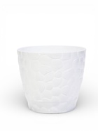 Горшок для цветов с поддоном «Камешки», 5 л, пластиковый, белый - Фото 1