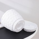 Горшок для цветов с поддоном «Камешки», 5 л, пластиковый, белый - Фото 3