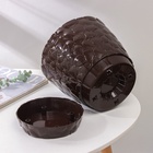 Горшок для цветов с поддоном «Камешки», 5 л, пластик, шоколадный - Фото 11